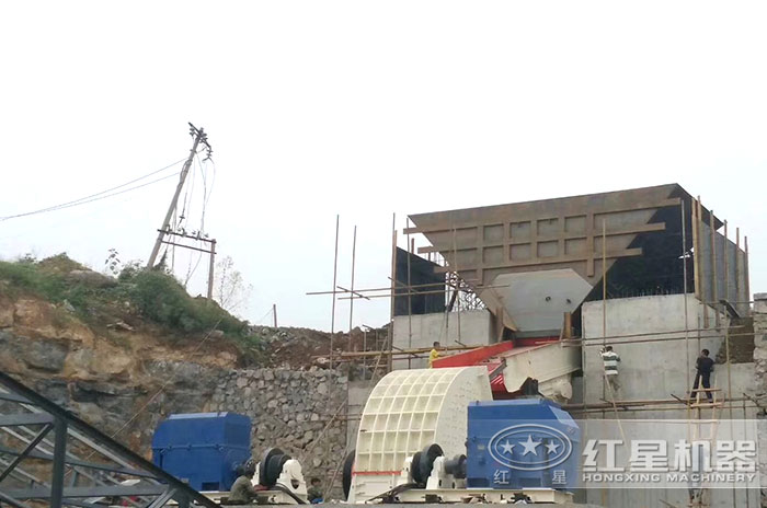 錘式石子機(jī)現(xiàn)場