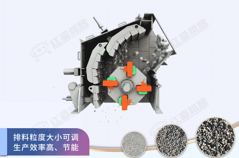 反擊破的砂石同出，料質(zhì)量好
