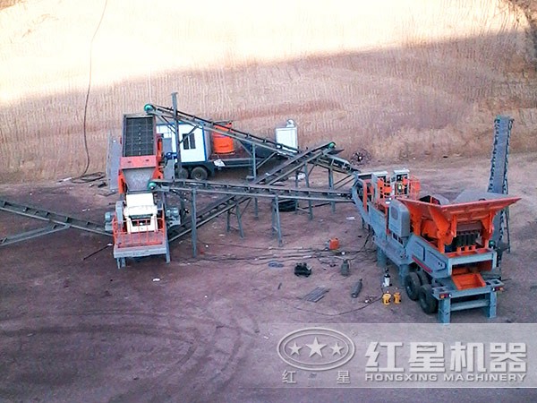 建筑垃圾破碎站多臺聯(lián)機作業(yè)，處理方式更多樣